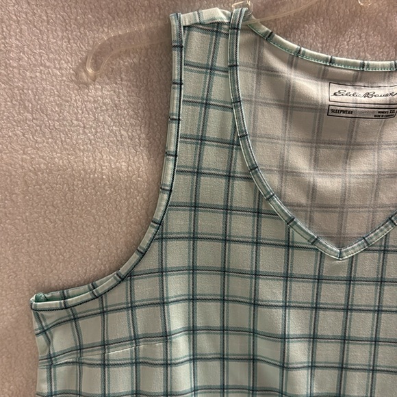 Eddie Bauer Tank Top Sleepwear Jersey Knit Buffalo Plaid Size XXL - Picture 7 of 7